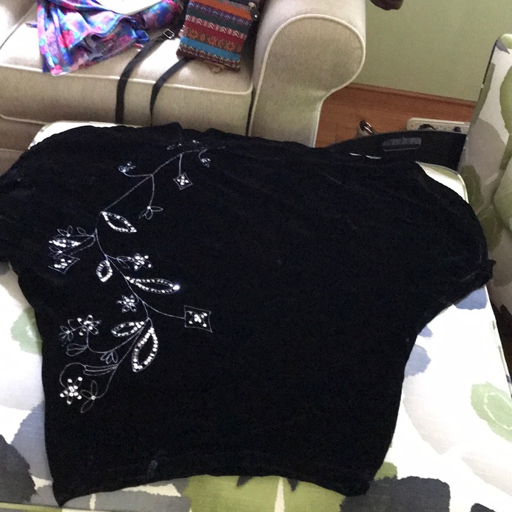 Black velveteen skirt